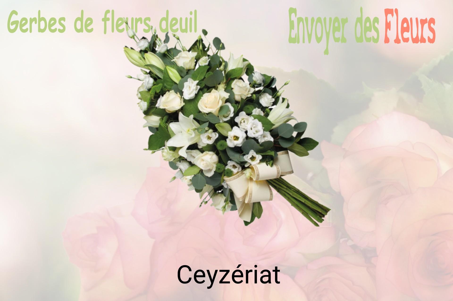 Gerbe de fleurs de deuil livrée à Ceyzériat
